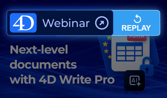 Webinar zu 4D Write Pro